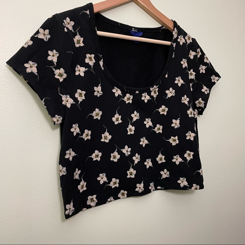 Aeropostale Cute Floral Cropped Boxy T-Shirt NWT Sz XL